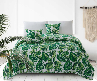 Prikrývka, prehozy na posteľ - Prešívané posteľné postele v liste 140x200 Palms
