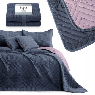 Prikrývka, prehozy na posteľ - Skladujte softvér 260x280 ameliahome tmavo šedá/ruža
