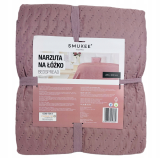Prikrývka, prehozy na posteľ - Bedspread Slime Polyester 220 x 200 cm práškový ružový