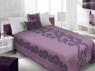 Prikrývka, prehozy na posteľ - Dvojité posteľné postele 170x210 Eurofirany Beni Violet