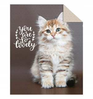 Prikrývka, prehozy na posteľ - Detská posteľná mačka na posteli Cat Cat 170 x 210 cm