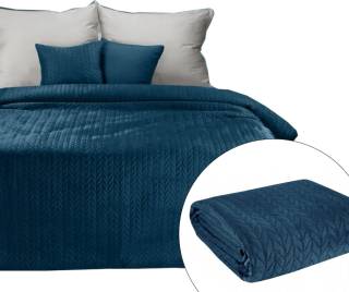 Prikrývka, prehozy na posteľ - Rukoväť Cape 170x210 Navy modré prešívané v