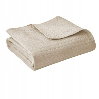 Prikrývka, prehozy na posteľ - Powel Bedspread 200x220 Velor cappucino