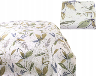 Prikrývka, prehozy na posteľ - Bedspread 240x220 Spring prešívaná biela