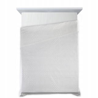 Prikrývka, prehozy na posteľ - Bedspread 170x210 prešívaná biela Eurofirany