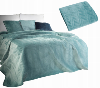 Prikrývka, prehozy na posteľ - Bedspread 200x220 Eurofirany Sofia Mint