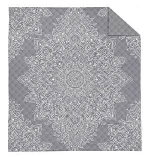 Prikrývka, prehozy na posteľ - Bedspread 200x220 Šedá mandala
