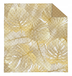 Prikrývka, prehozy na posteľ - Bedspread for Bed 200x220 Zlaté listy