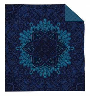 Prikrývka, prehozy na posteľ - Blokované posteľ 220x240 Blue Mandaly Hit!
