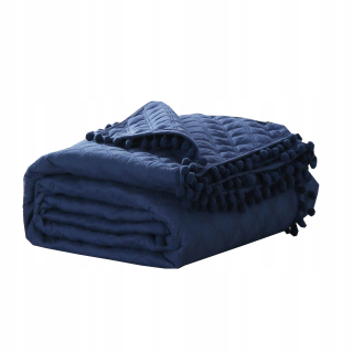 Prikrývka, prehozy na posteľ - Bedspread pre posteľ 240x220 Pompois Navy modrá