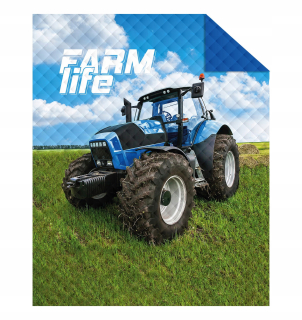 Prikrývka, prehozy na posteľ - Posteľ pre deti traktor 170x210