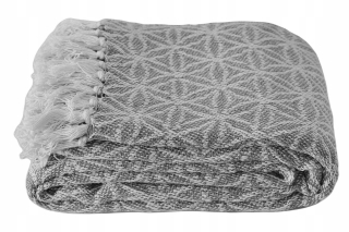 Prikrývka, prehozy na posteľ - Scandinavian Bedspread 200x220 Boho Gray Cotton