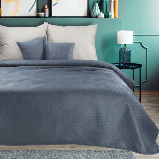 Prikrývka, prehozy na posteľ - Bedspread Velvet 200x220 Si luiz 5 grafit