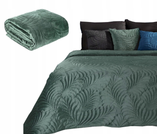 Prikrývka, prehozy na posteľ - Bedspread Velvet 220x240 Eurofirany Ria 4 c. Mint