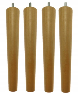 Nábytkové nožičky - 4 x nohy drevené nohy 25 cm s montážnym listom