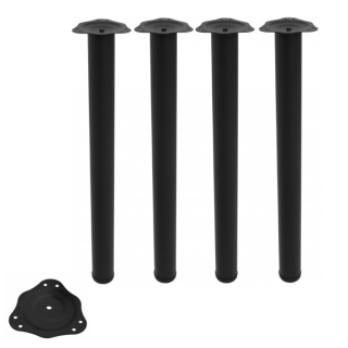 Nábytkové nožičky - Nastaviteľný nábytok nohy FI60 710 Black 4 PCS.