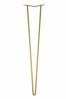 Nábytkové nožičky - Vlásenka Originálna zlatá kovová noha 72 cm zlata