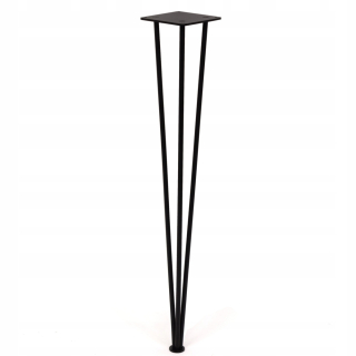 Nábytkové nožičky - Kovová noha pre podkrovnú tabuľku 72 cm čierna pyramída
