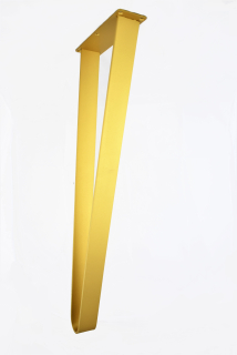 Nábytkové nožičky - Kovová noha, Zlaté nohy Luna stola, výška 72 cm