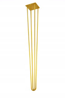 Nábytkové nožičky - Kovová noha, zlato, tabuľka 62 cm Vovovníc 4 tyče