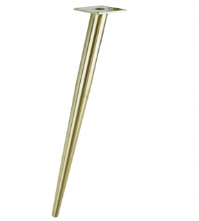 Nábytkové nožičky - 45 cm šikmú oceľovú nohu, kefovaný zlatý