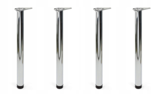 Nábytkové nožičky - Nohy k nastaveniu stolovej tabuľky 710 mm Chrome 4 ks