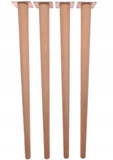Nábytkové nožičky - Nohy na stole horná tabuľka surové 72 cm montáž