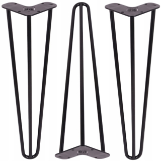 Nábytkové nožičky - Kovové nohy pre podkrovnú tabuľku 45 cm 3 ks Hg deco