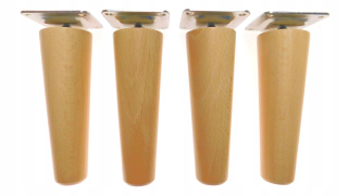 Nábytkové nožičky - Nohy nábytku nohy drevený lak 14 cm Upevnenie