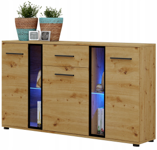 Komoda do obývačky - Moderná kocka dąb Artisan 140 cm