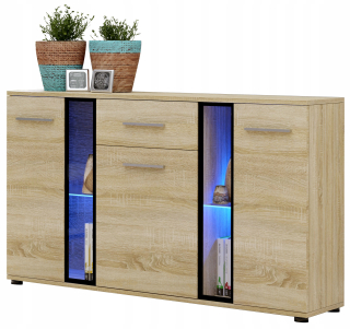 Komoda do obývačky - Moderná kocka hrudník sonómov dub 140 cm