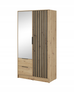 Šatníková skriňa do študenskej izby - Moderné zrkadlo