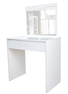 Toaletný stolík - Toaletný tabuľka x biely lesk 78 x 131 x 49,1 cm