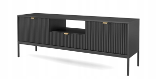Skrinka pod TV - Moderná RTV skrinka, 155 cm čierna komoda