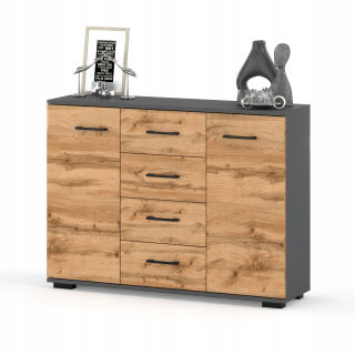 Komoda do študenskej izby - Moderná univerzálna priestranná komoda 120 cm Konrat