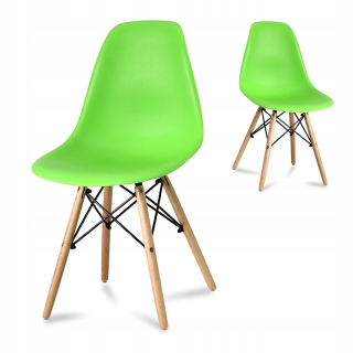 Stolička do obývačky - Moderné škandinávske stoličky DSW 212 PE Green