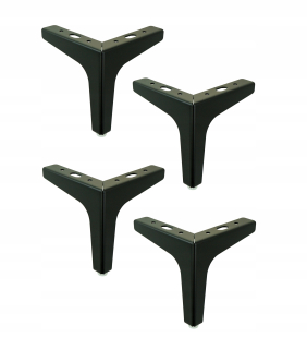 Nábytkové nožičky - Moderné nábytky, trojuholník, 17 cm, čierna