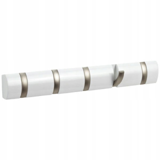 Vešiak do predsiene - Moderný nástenný vešiak Flip 5 White - Umbra