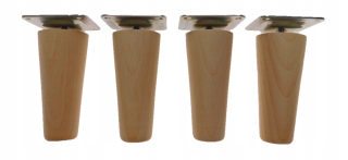 Nábytkové nožičky - Nábytok nohy, drevená noha, surové 12 cm montáž