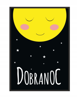 Detský obraz - Obrázkový plagát v ráme 33x43 cm Dobrú noc P104
