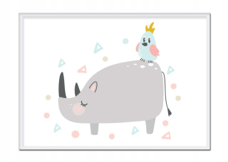 Detský obraz - Nástenná nálepka Bunny balerína ruže m