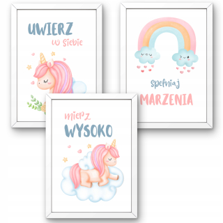 Detský obraz - Fotografie pre detskú izbu set plagáty A4