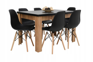 Stôl so stoličkami do obývačky - Wioletta skrinka 2d4s 155 cm biela biela