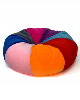 Sedací vak do detskej izby - Obrovský senzorický pouf osmanský velor 90 cm xl