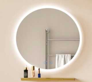 Zrkadlo do predsiene - Okrúhle kúpeľňové zrkadlo s osvetlením LED 60 cm