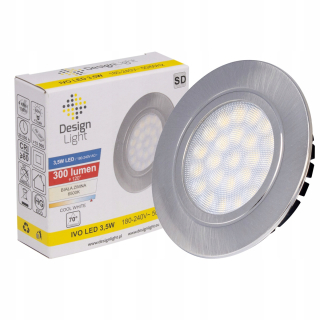 Osvetlenie nábytku - LED 230V AC 3,5 W Drapana oceľ teplého bieleho