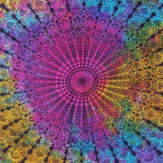 Prikrývka, prehozy na posteľ - Mandala Multikolor Oriental Bedspread 140x210
