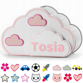 Pokladnička pre deti - Outlet Piggy Bank Meno Cloud Gift Bio