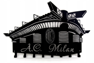 Vešiak do predsiene - Dekoratívny nástenný vešiak AC Milan Stadium San Siro