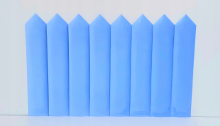 Panel za posteľ - Čalúnené nástenné panely 2 60x30 cm plot